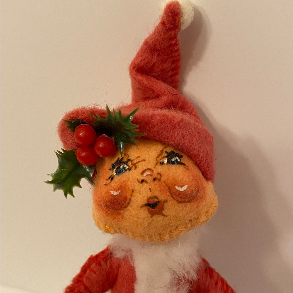 Vintage Annalee Red Elf Pixie Posable Doll 8" Christmas 1990 Decor Handmade USA - Picture 2 of 15
